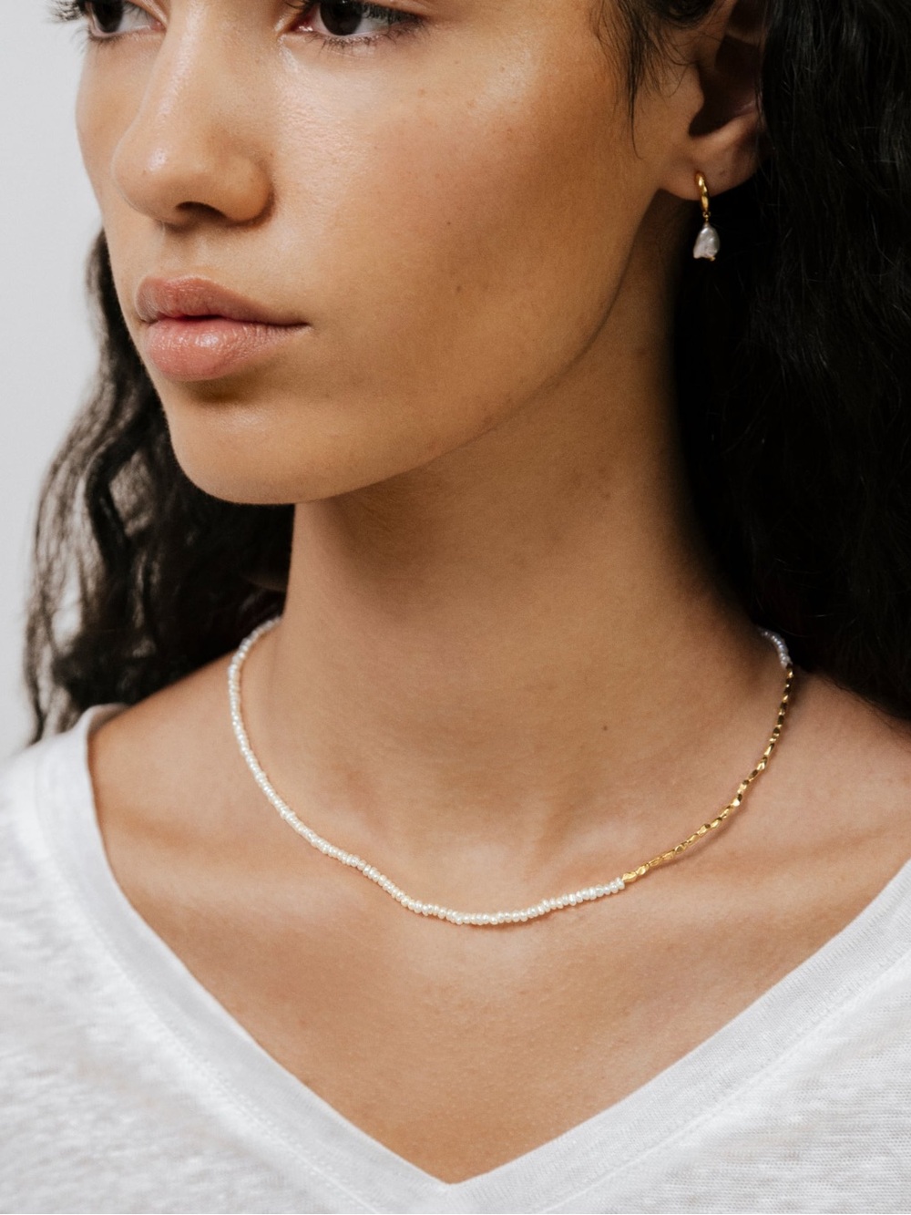 MONICA VINADER Mini Nugget Pearl Beaded Necklace